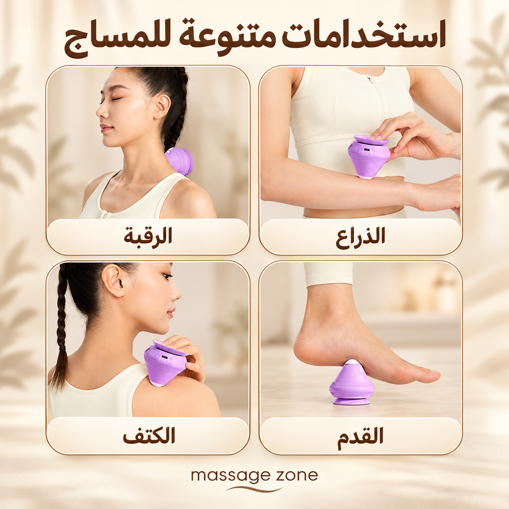 Rechargeable Mini Heated Massager with 2 Heat Settings