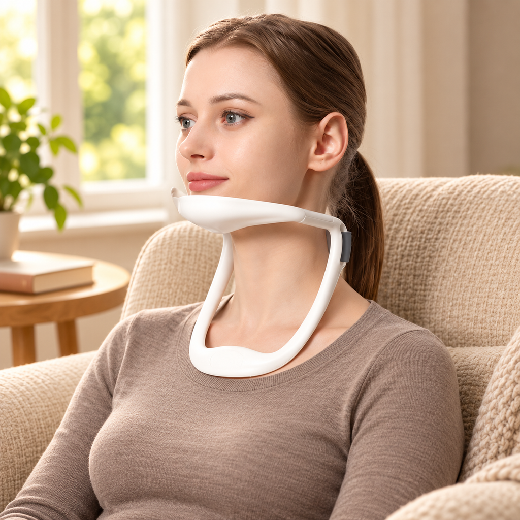 Open-Frame Neck Support Brace with Chin Rest