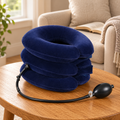 Adjustable Inflatable Neck Support Pillow with Hand Pump